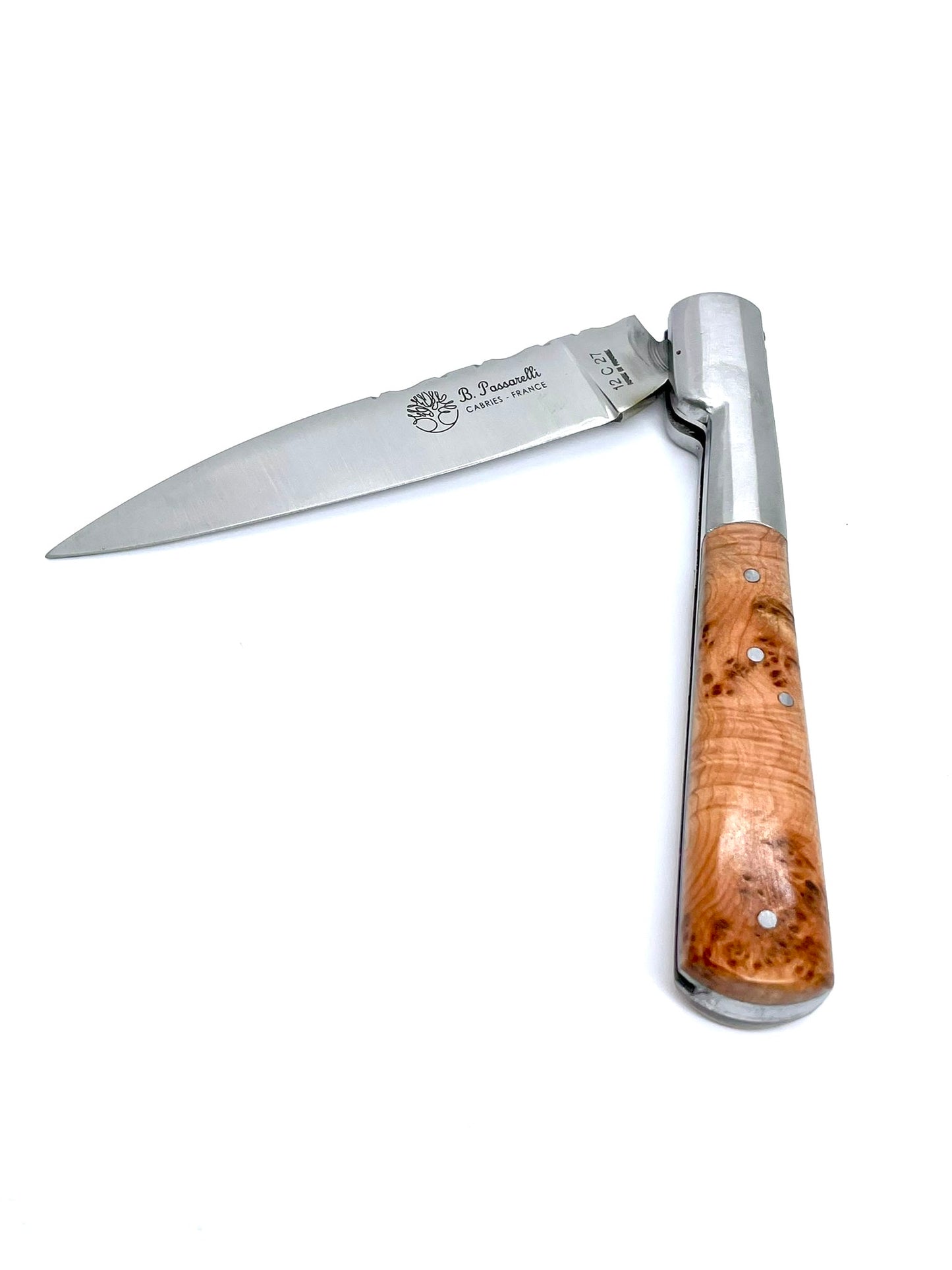 Coutellerie Passarelli - Couteau Vendetta lame pliable 13 cm Loupe de Cade