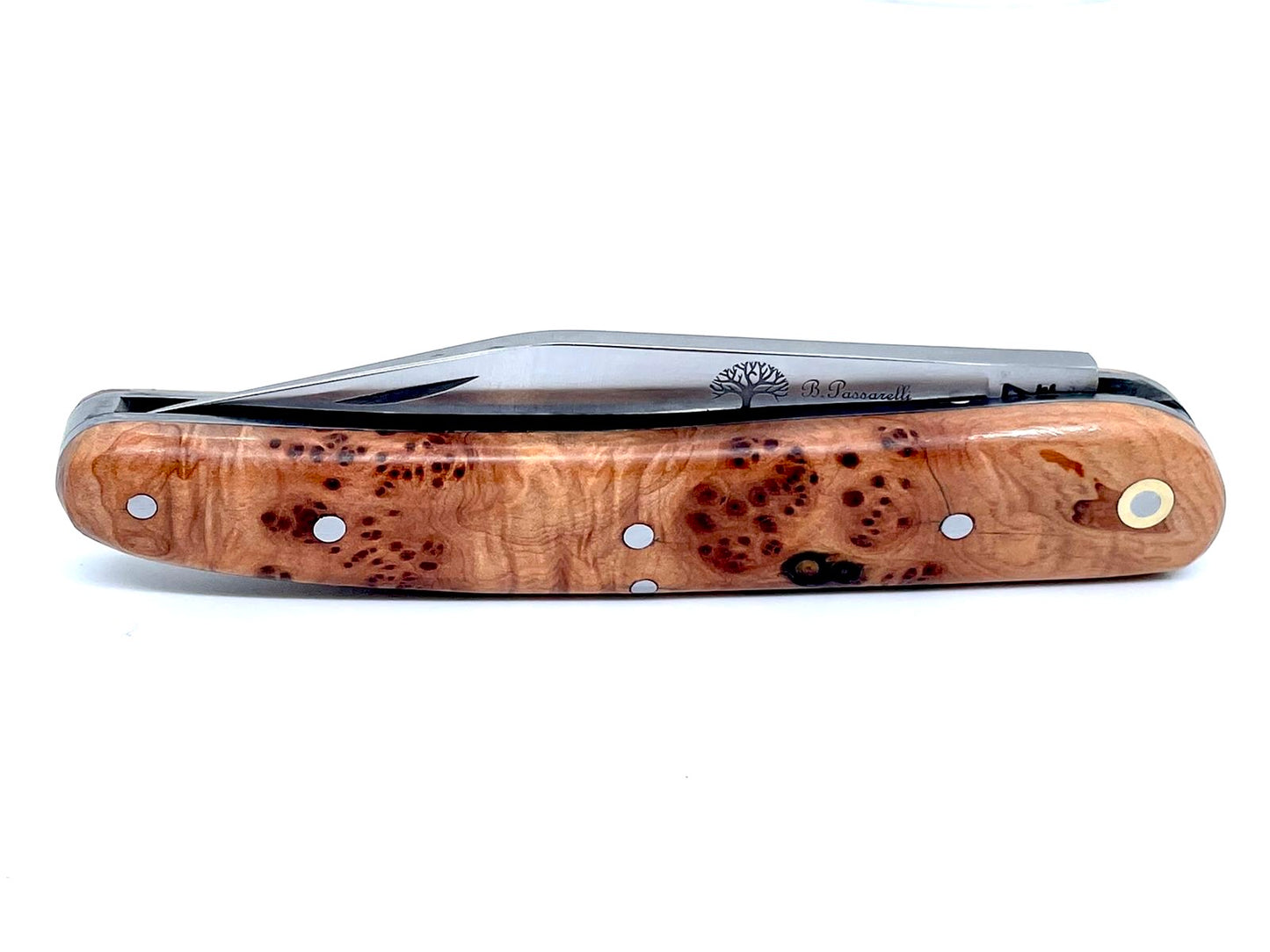 Coutellerie Passarelli - Couteau Alsacien lame pliable 10 cm Loupe de Cade