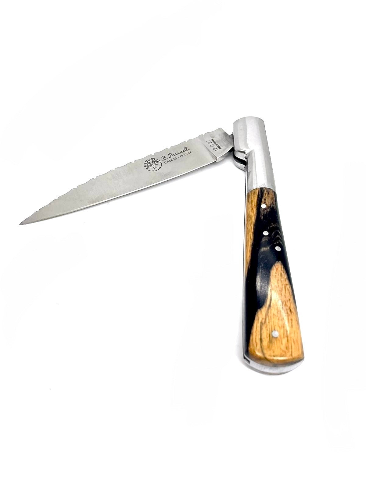 Coutellerie Passarelli - Couteau Vendetta lame pliable 13 cm Ebène Royale du Laos