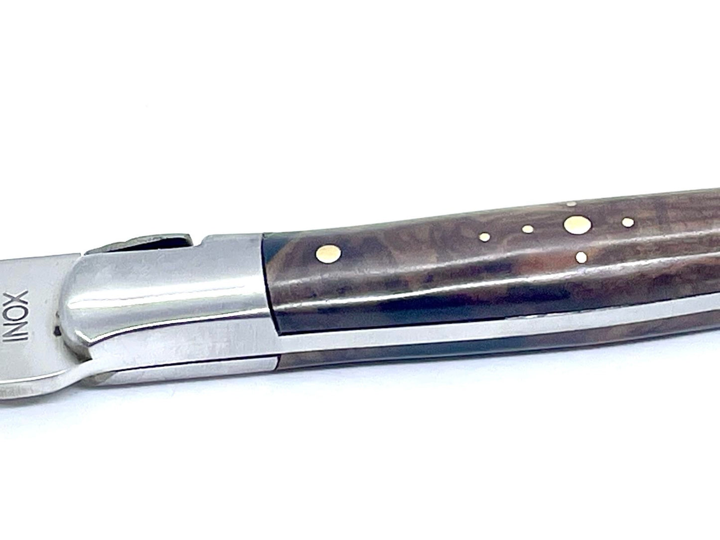 Coutellerie Passarelli - Coffret de 6 couteaux Laguiole lame pliable 12 cm bois précieux de Provence