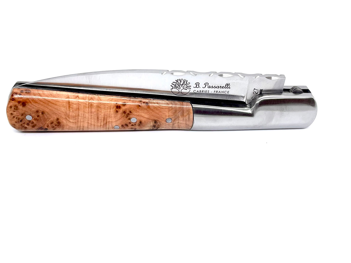 Coutellerie Passarelli - Couteau Vendetta lame pliable 13 cm Loupe de Cade