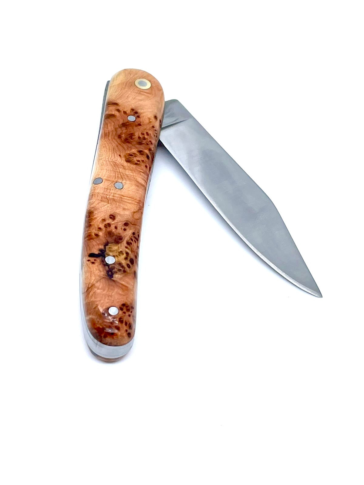 Coutellerie Passarelli - Couteau Alsacien lame pliable 10 cm Loupe de Cade