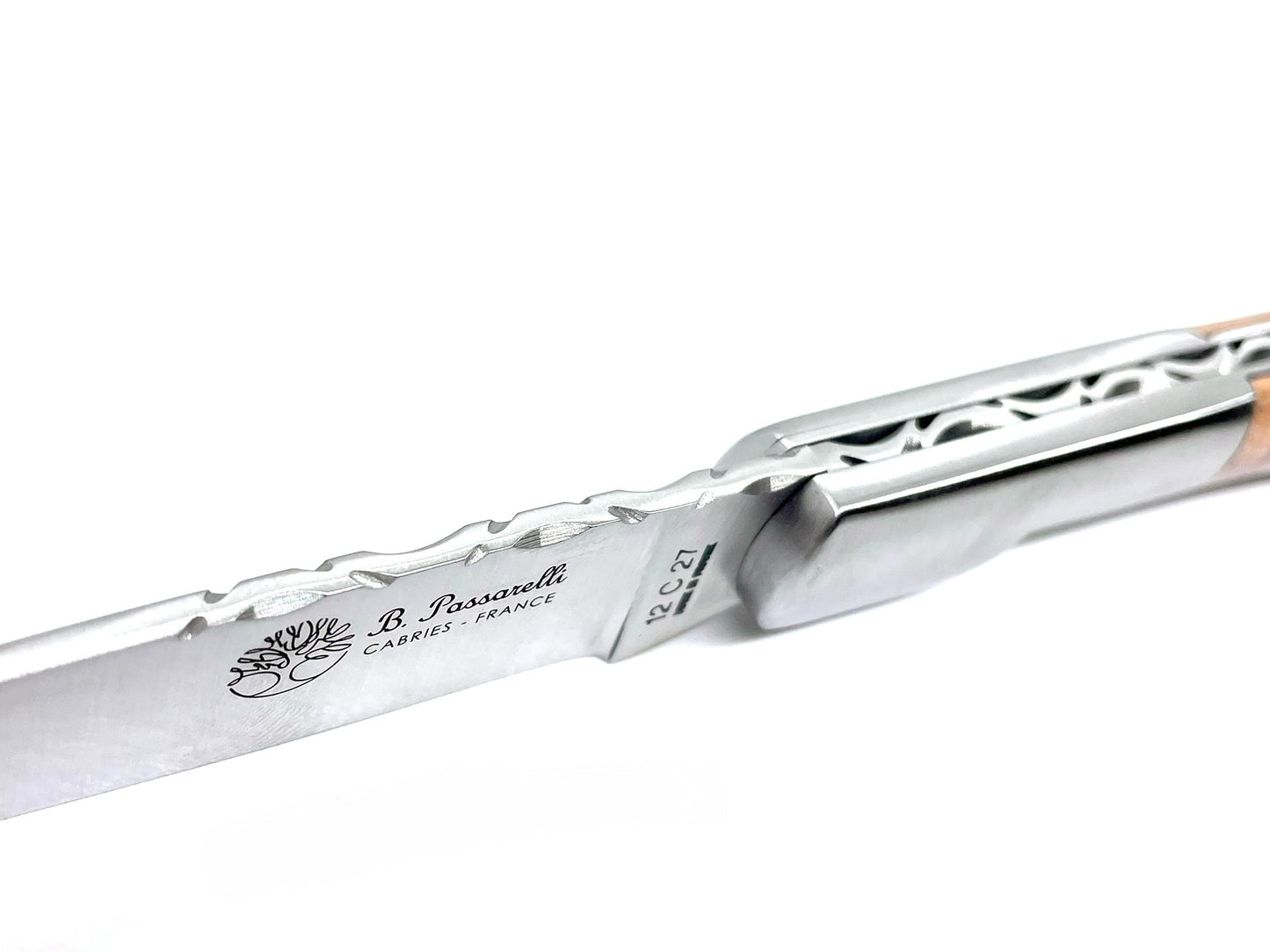 Coutellerie Passarelli - Couteau Vendetta lame pliable 13 cm Loupe de Cade