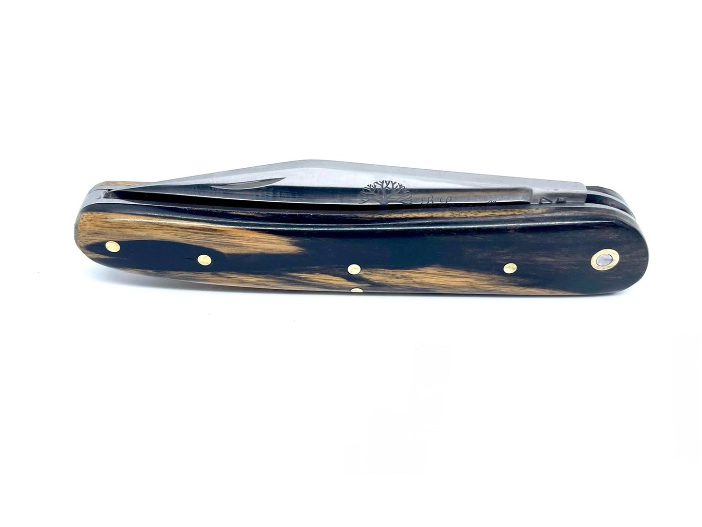 Coutellerie Passarelli - Couteau Alsacien lame pliable 10 cm Ébène Royale du Laos