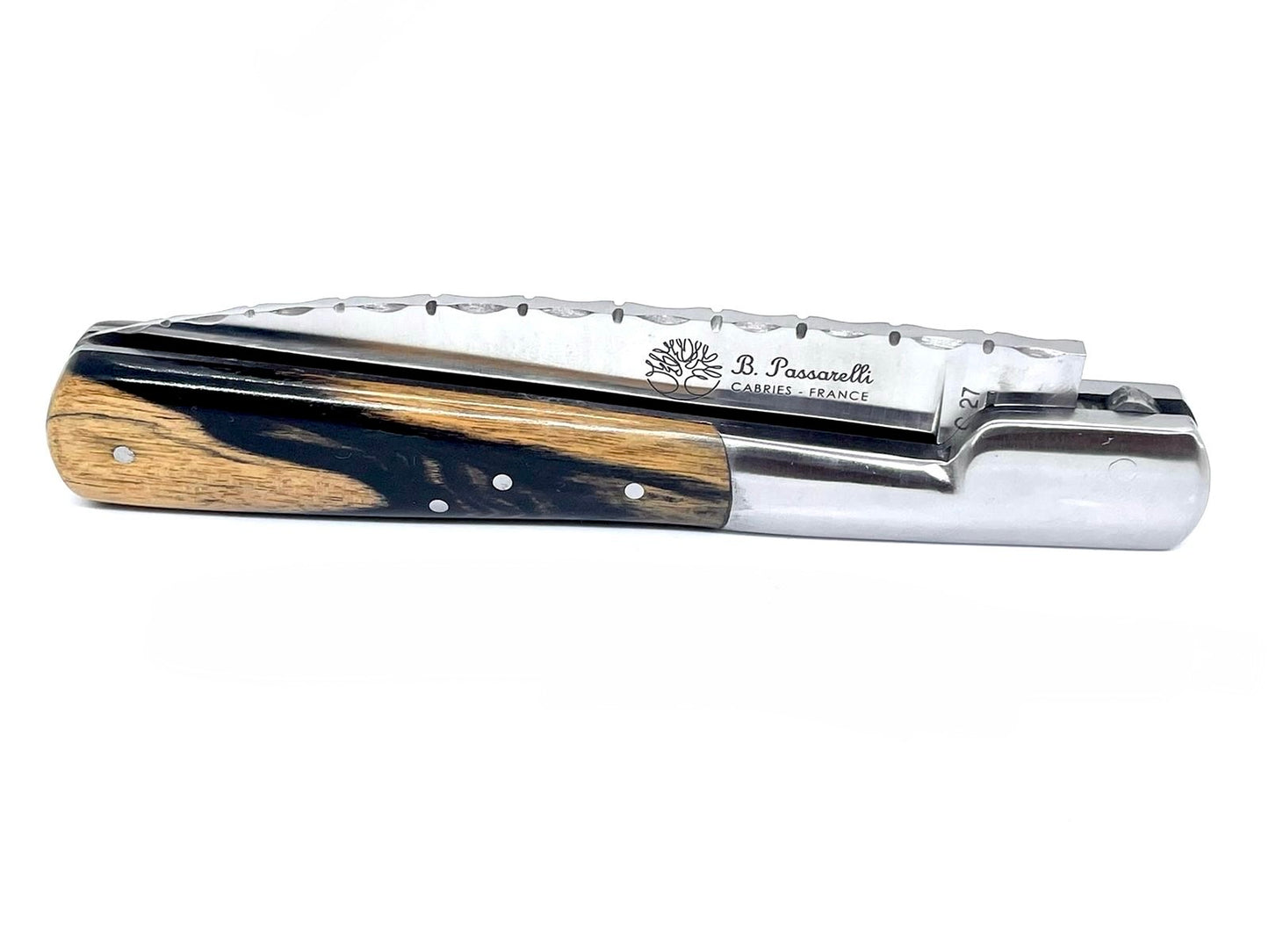 Coutellerie Passarelli - Couteau Vendetta lame pliable 13 cm Ebène Royale du Laos