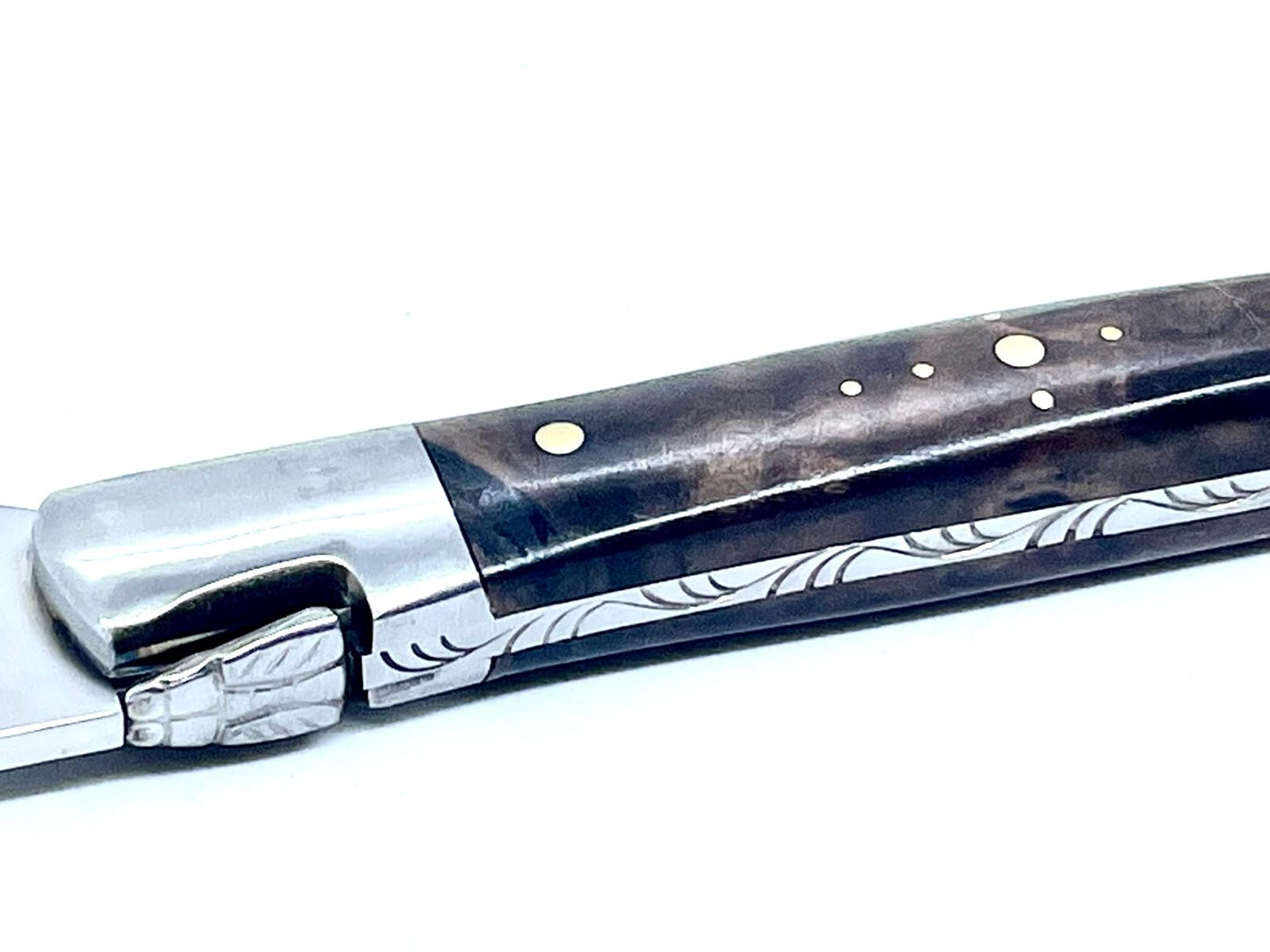 Coutellerie Passarelli - Coffret de 6 couteaux Laguiole lame pliable 12 cm bois précieux de Provence