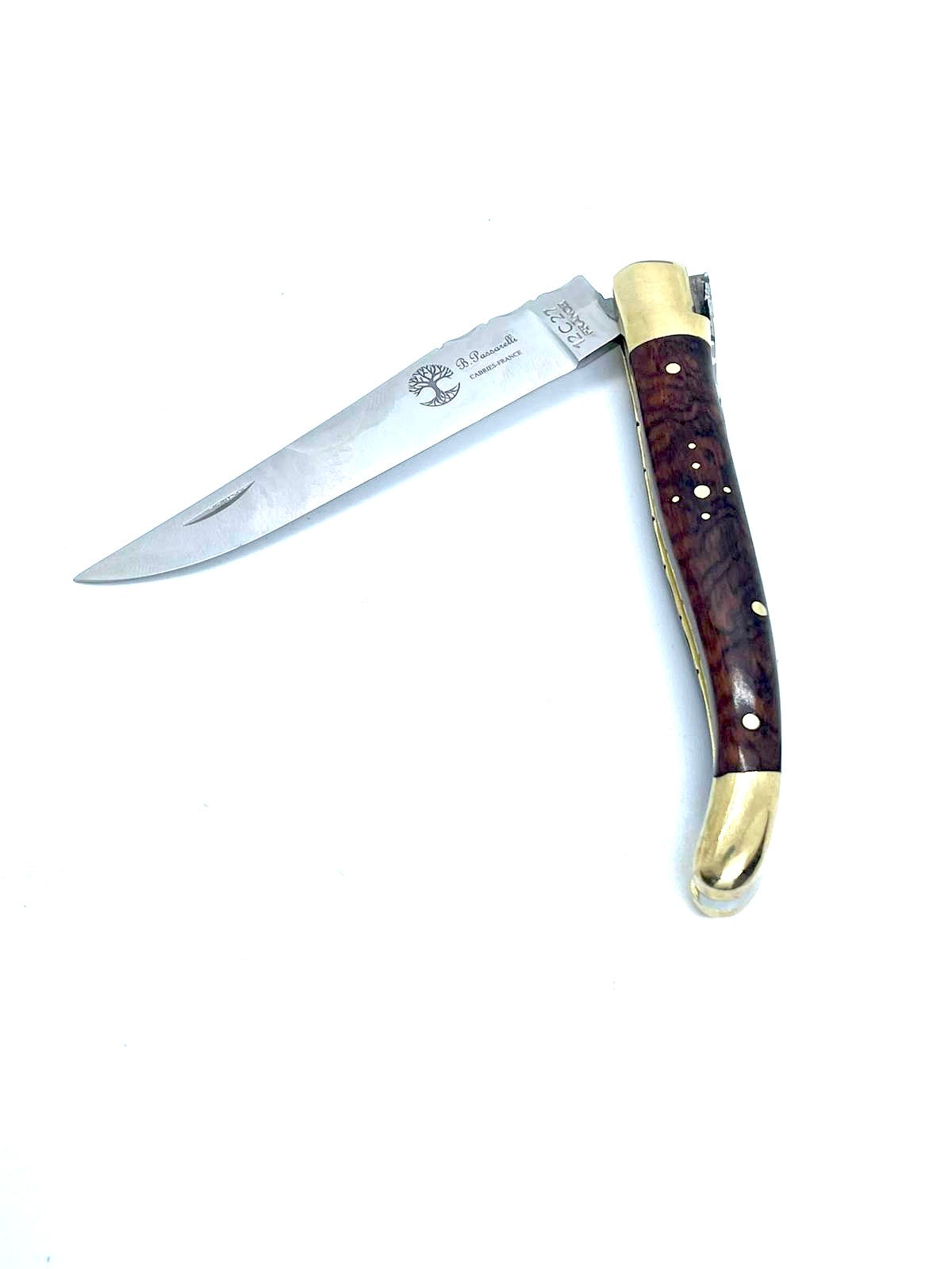 Coutellerie Passarelli - Couteau Laguiole lame pliable 12cm Amourette