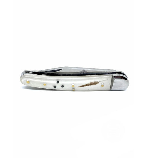 Coutellerie Passarelli - Couteau Alsacien lame pliable 10 cm Plume du peintre de bécasse et plombs de chasse