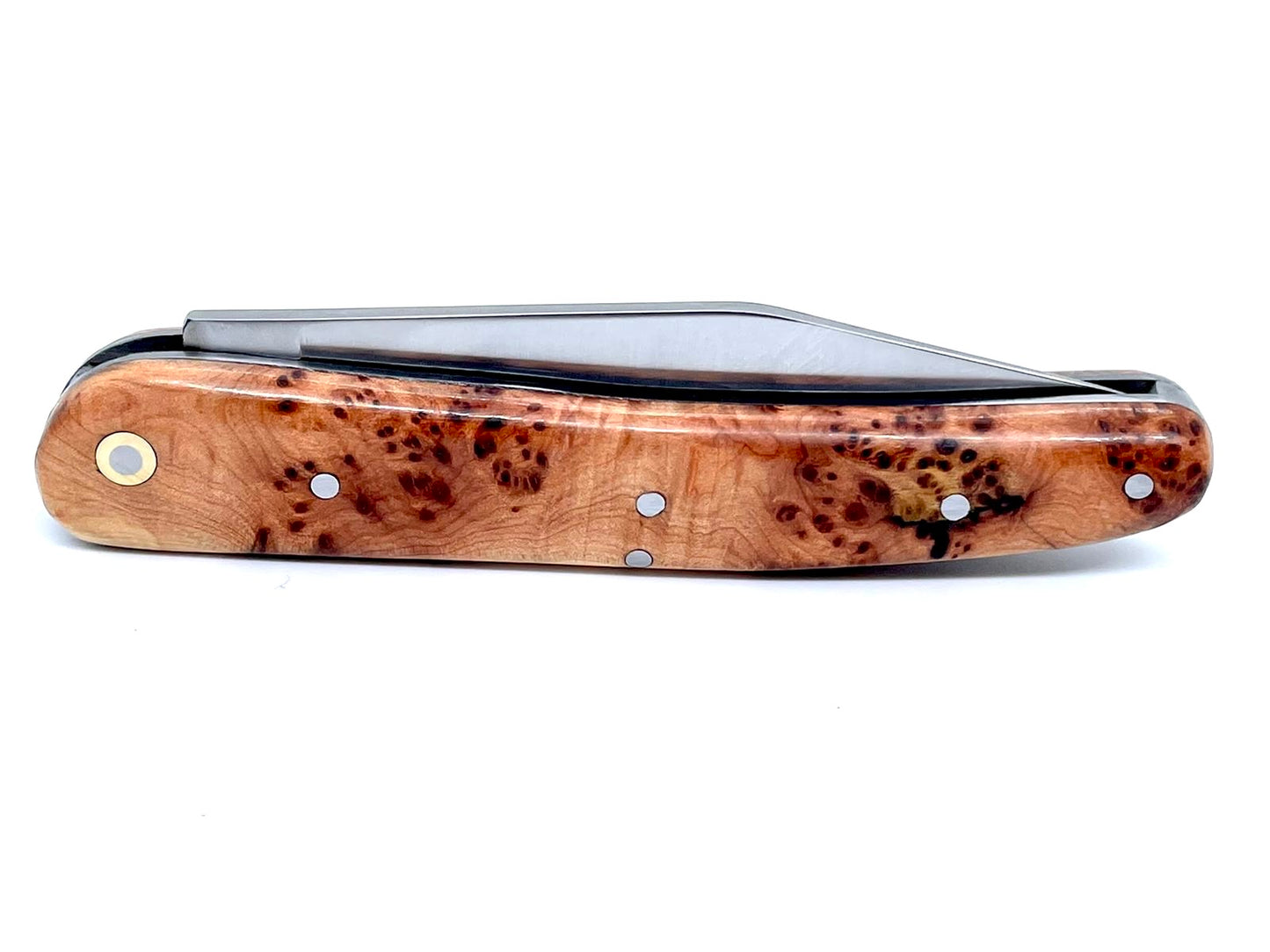 Coutellerie Passarelli - Couteau Alsacien lame pliable 10 cm Loupe de Cade