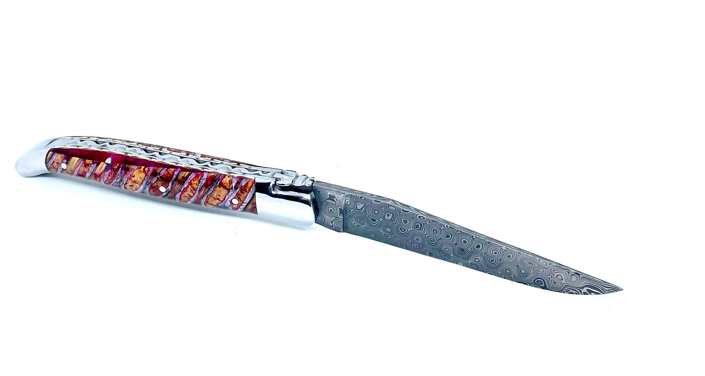 Laguiole Mammoth Backenmesser Damastklinge