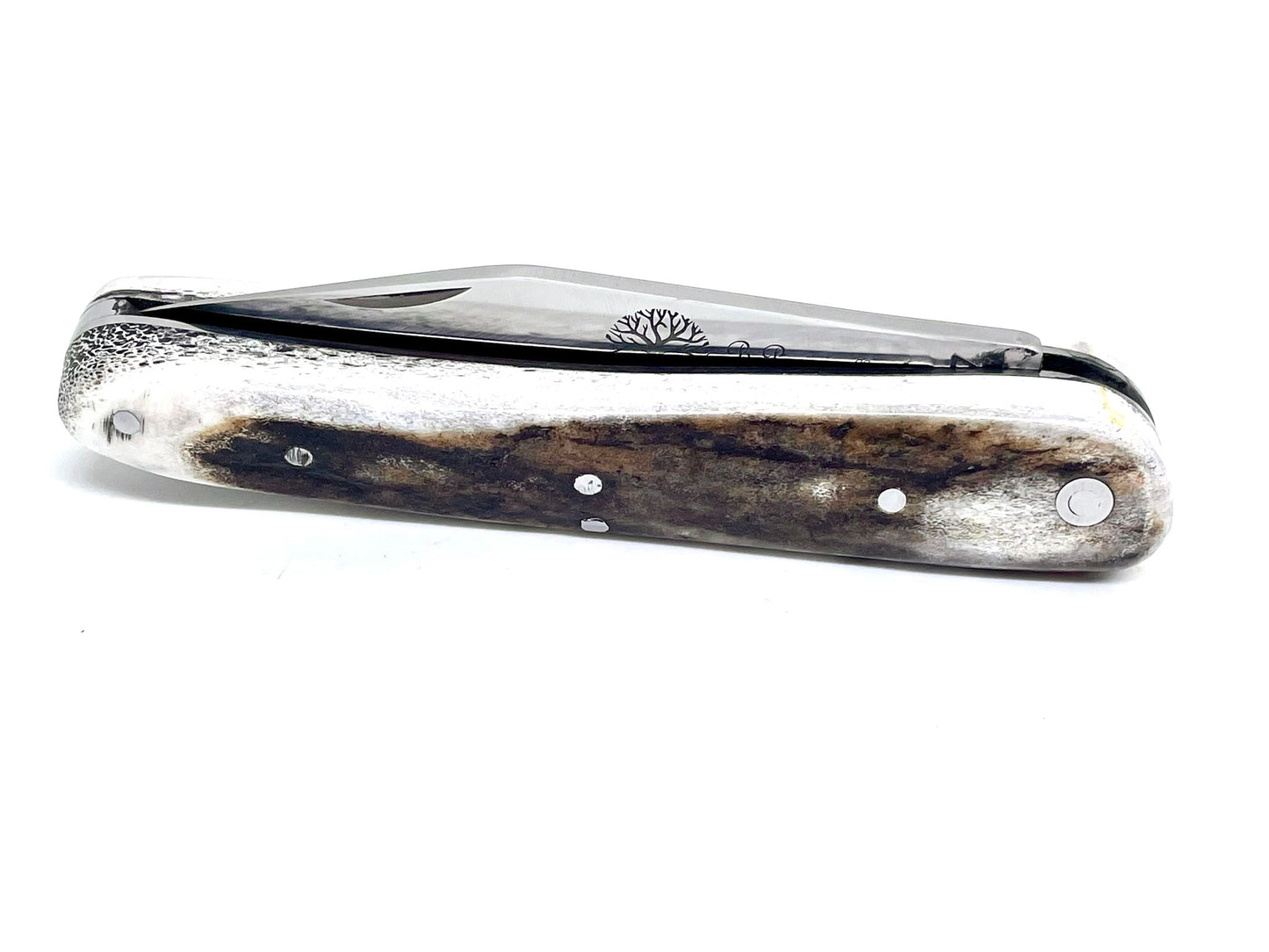 Coutellerie Passarelli - Couteau Alsacien lame pliable 10 cm Bois de Cerf