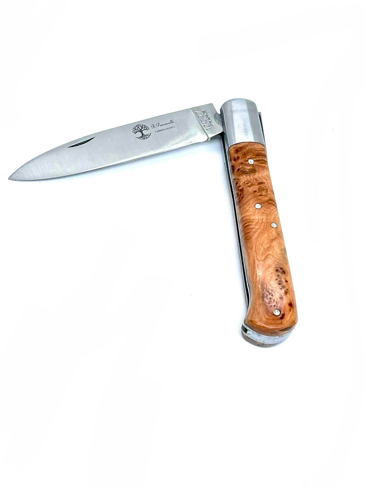 Coutellerie Passarelli - Couteau Yssingeaux lame pliable 10,5 cm Loupe de Cade