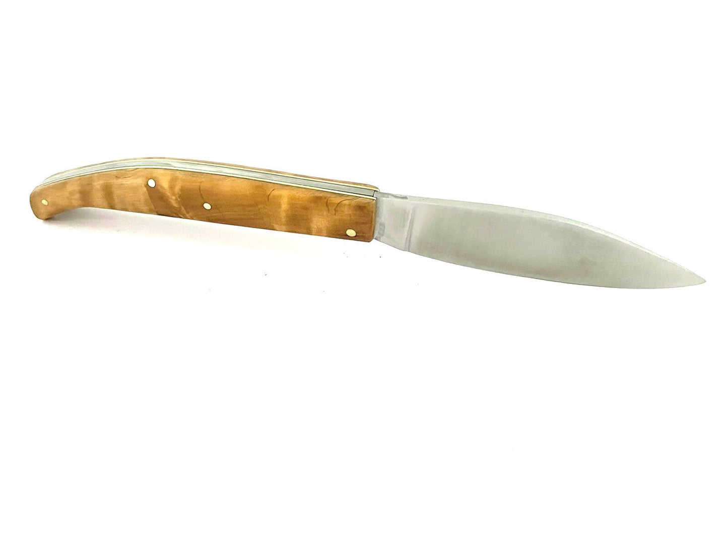 Coutellerie Passarelli - Couteau Saint-Amand lame pliable 11 cm en Olivier centenaire de Provence