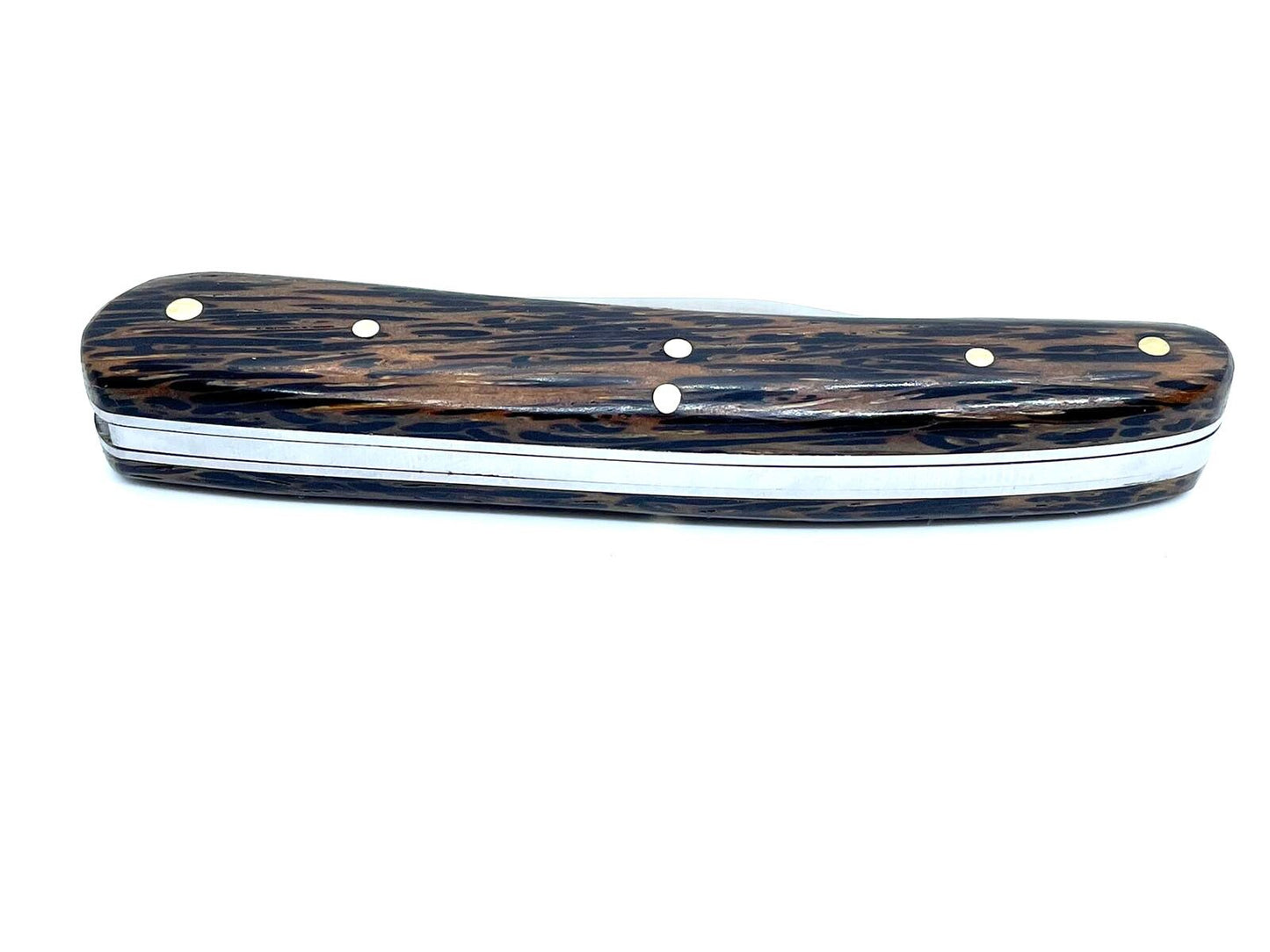 Coutellerie Passarelli - Couteau Alsacien lame pliable 10 cm Bois de palmier noir