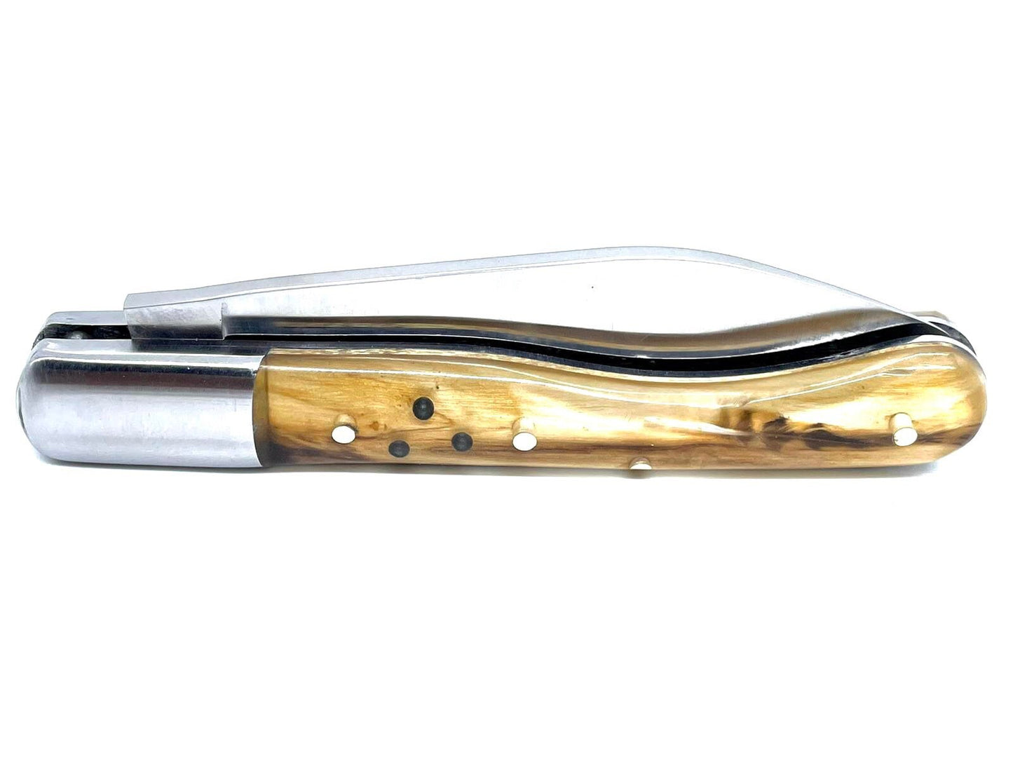 Waldschnepfen-Malerfeder und Aurillac-Modellmesser-Jagdkugeln in Olivier