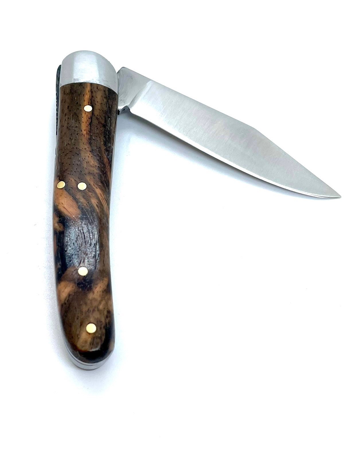 Coutellerie Passarelli - Couteau Alsacien lame pliable 10 cm Ebène de Macassar