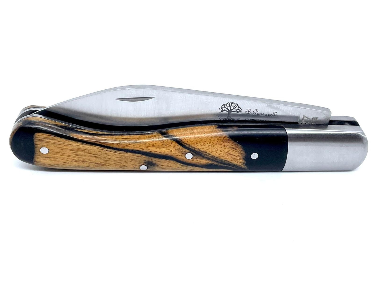 Coutellerie Passarelli - Couteau Aurillac lame pliable 10.5 cm Ébène royal du Laos