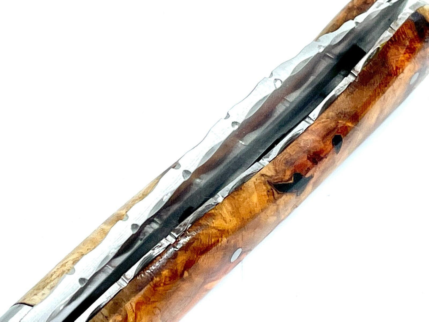 Coutellerie Passarelli - Couteau Aurillac lame pliable 10.5 cm Loupe d’Amboine