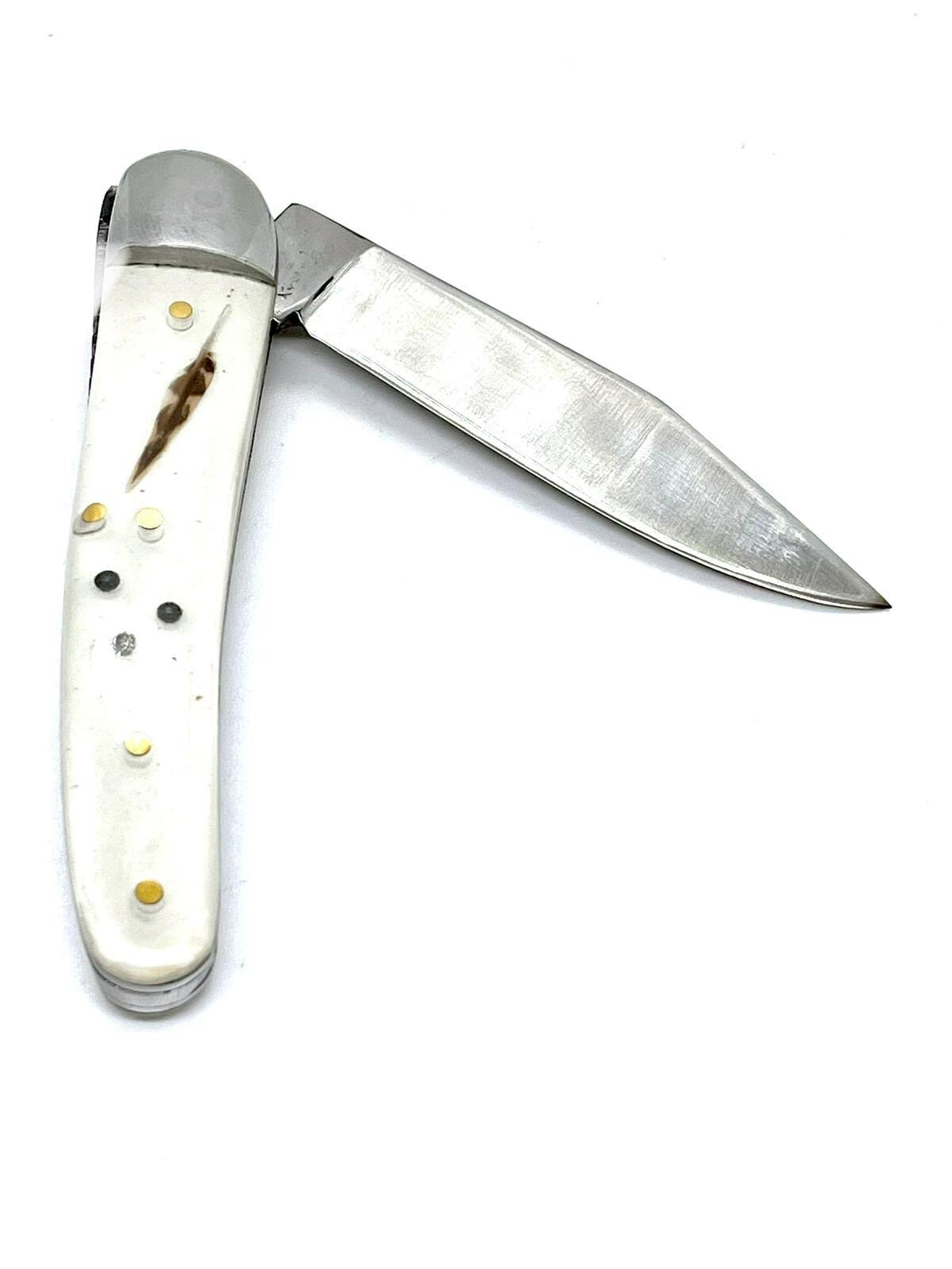 Coutellerie Passarelli - Couteau Alsacien lame pliable 10 cm Plume du peintre de bécasse et plombs de chasse