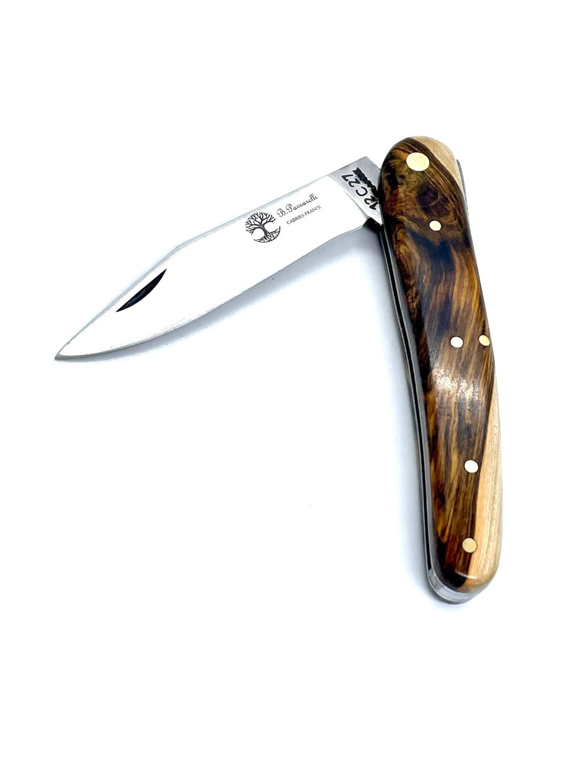 Coutellerie Passarelli - Couteau Alsacien lame pliable 10 cm Pistachier Térébinthe