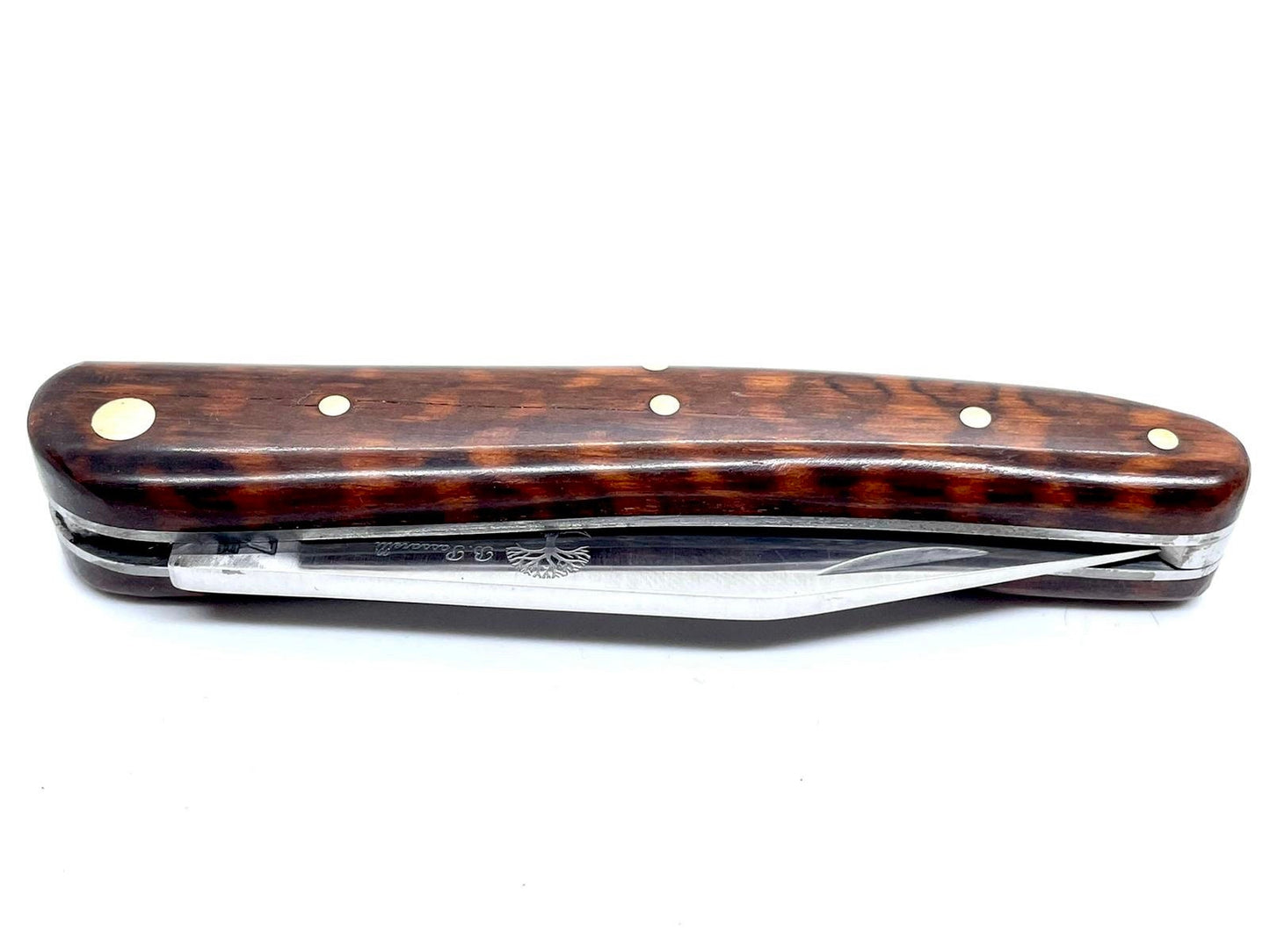 Coutellerie Passarelli - Couteau Alsacien lame pliable 10 cm Amourette, bois d’Amazonie