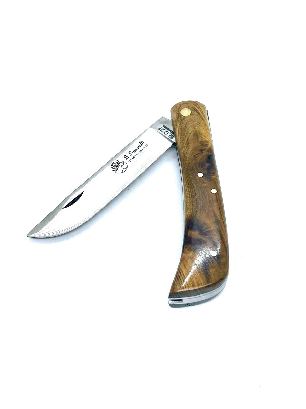Coutellerie Passarelli - Couteau Mineur lame pliable 10 cm Pistachier Térébinthe