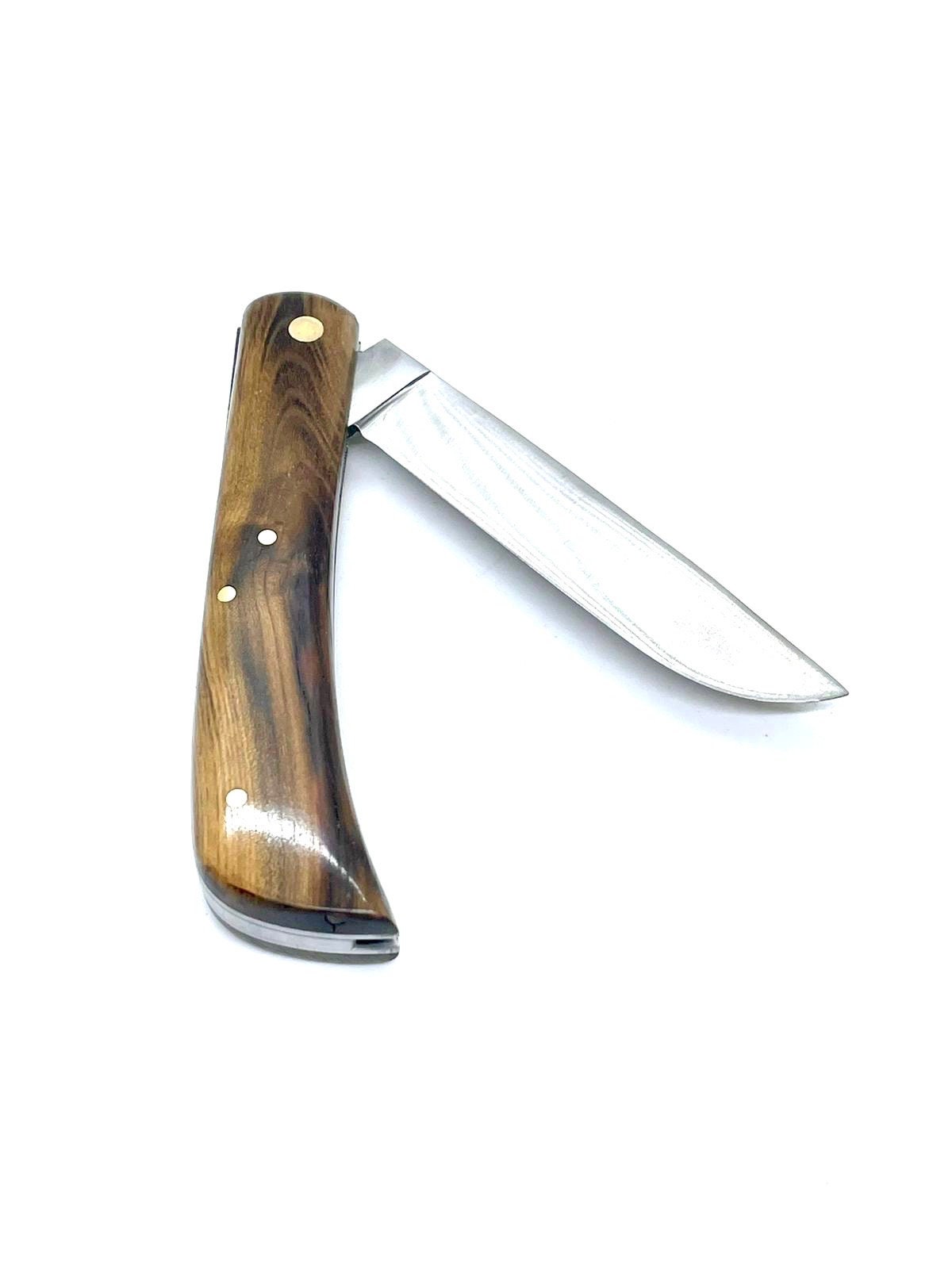 Coutellerie Passarelli - Couteau Mineur lame pliable 10 cm Pistachier Térébinthe