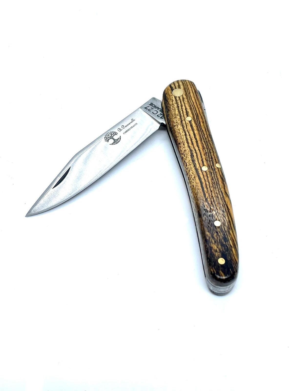Coutellerie Passarelli - Couteau Alsacien lame pliable 10 cm Bois de Bocote
