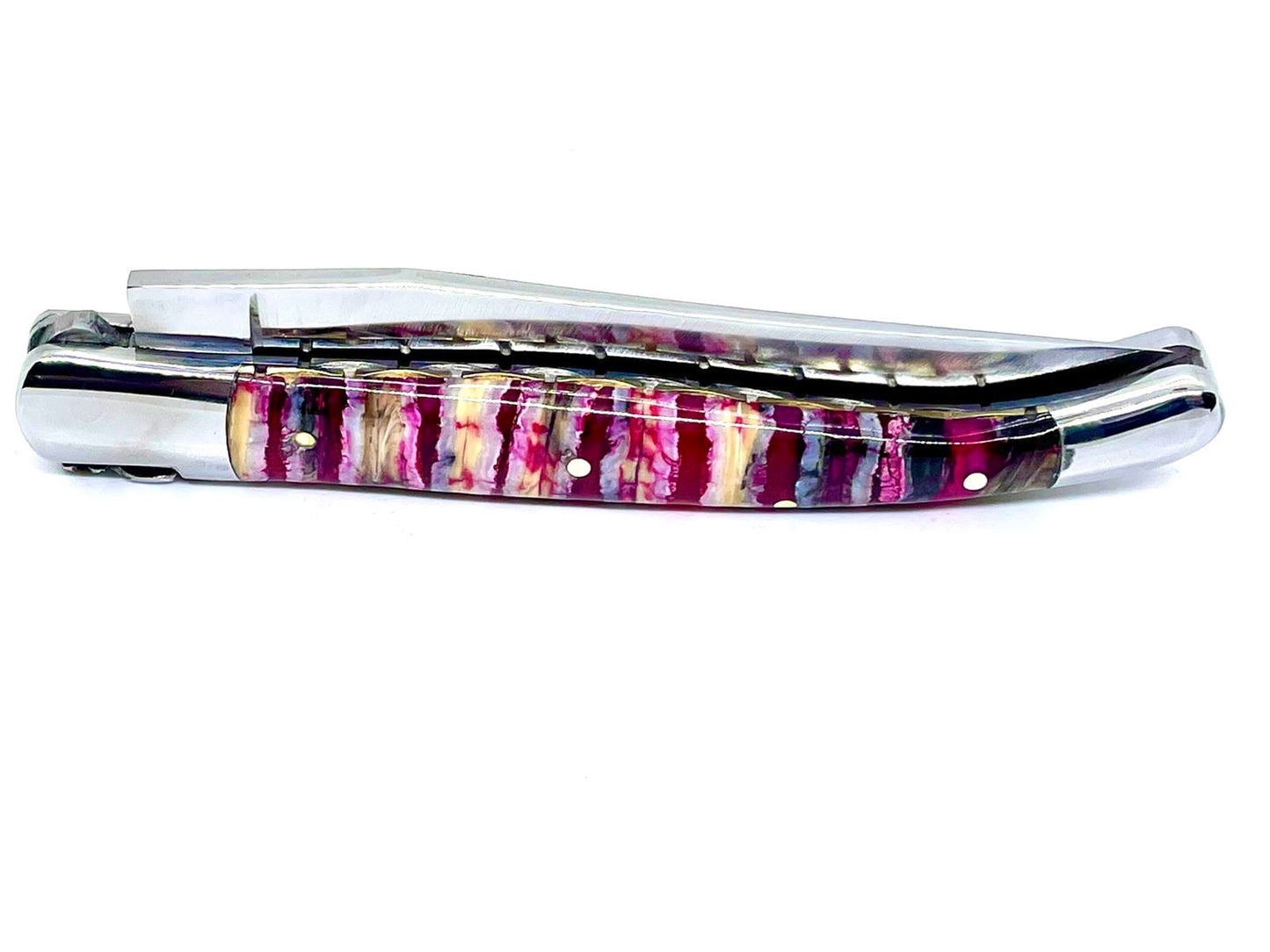 Rotes Mammut-Backenzahn-Laguiole-Messer