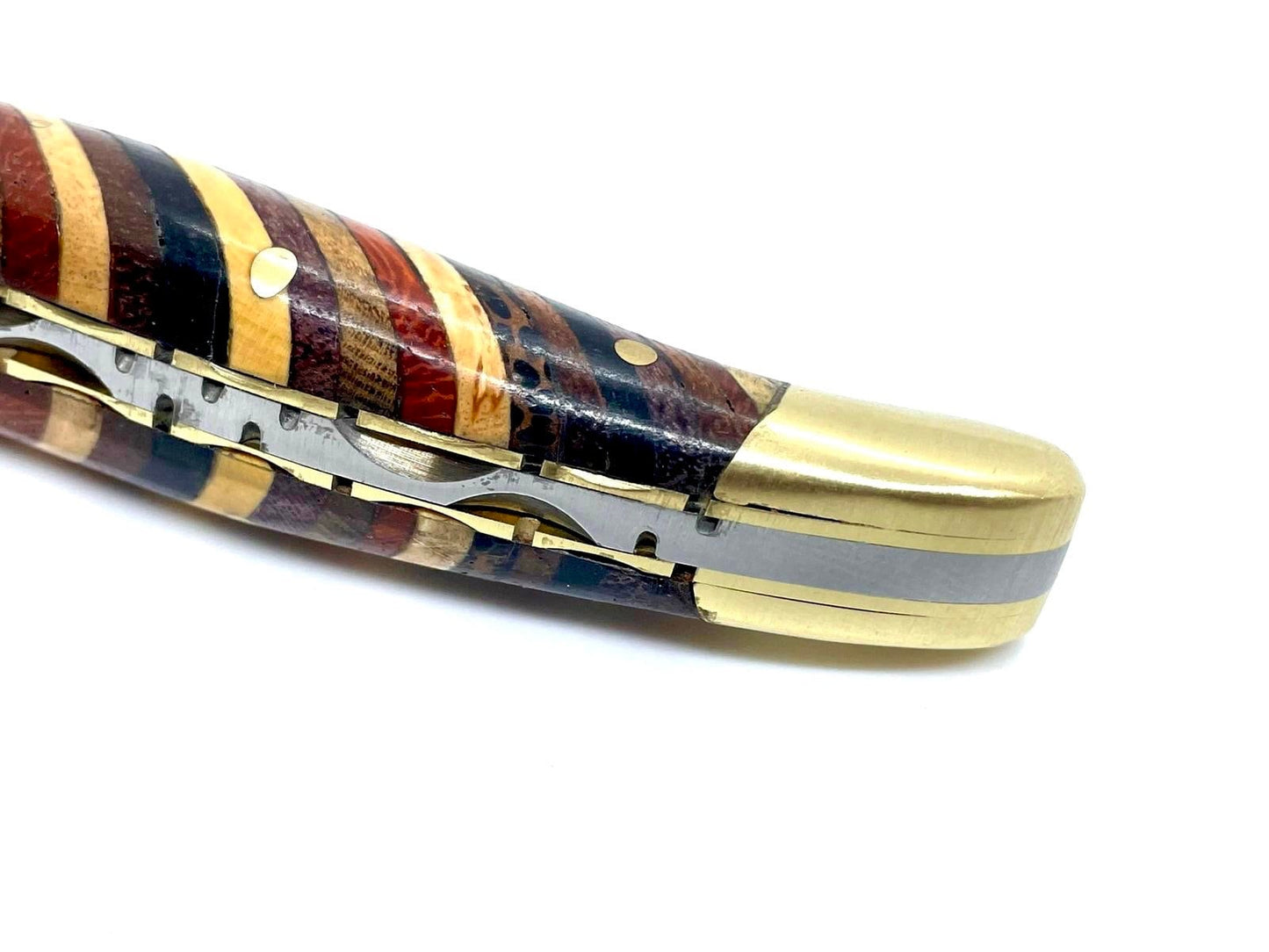 Laguiole knife segmented precious wood