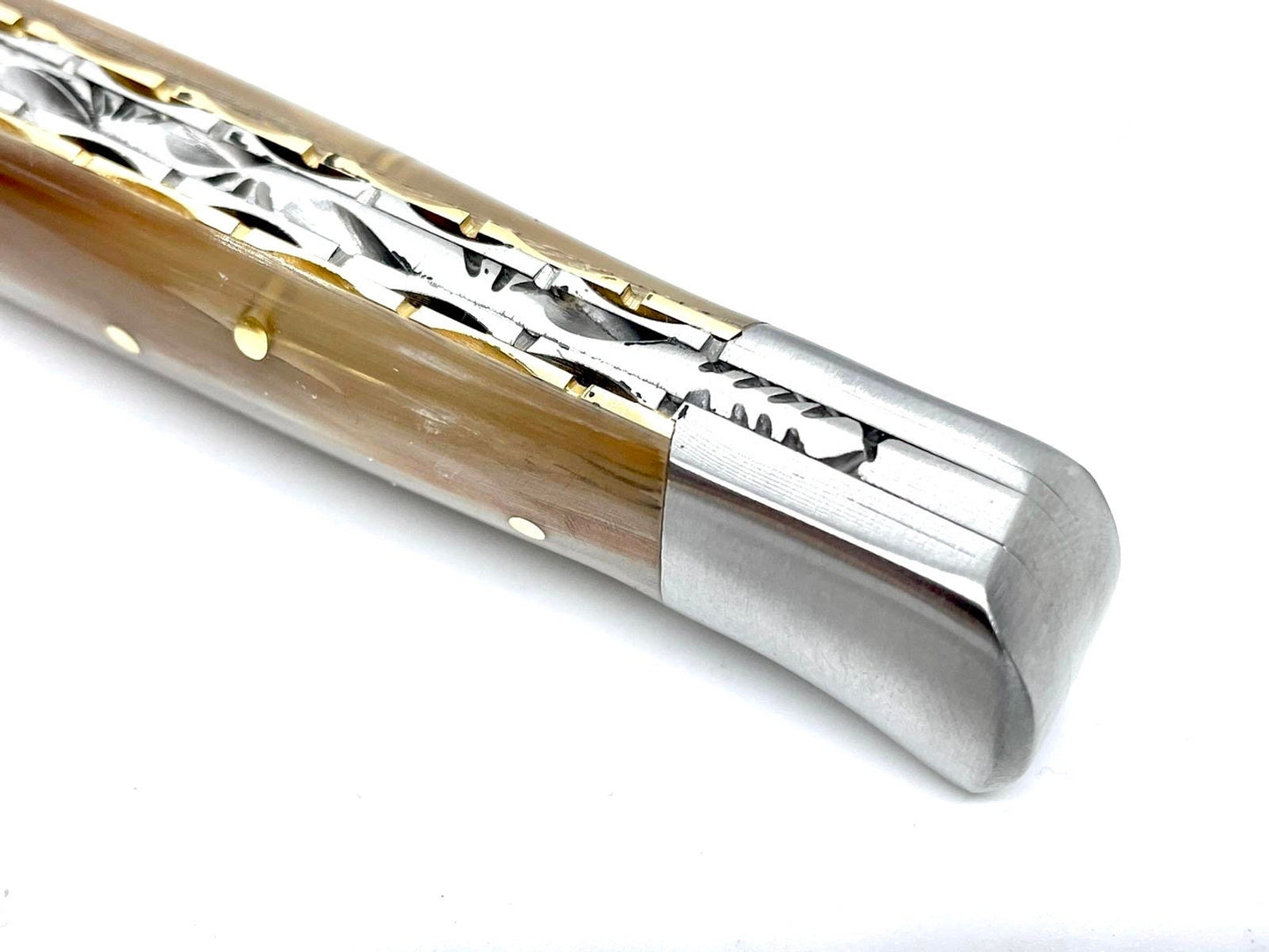 Coutellerie Passarelli - Couteau Roquefort lame pliable 11,5 cm Corne de Zébu