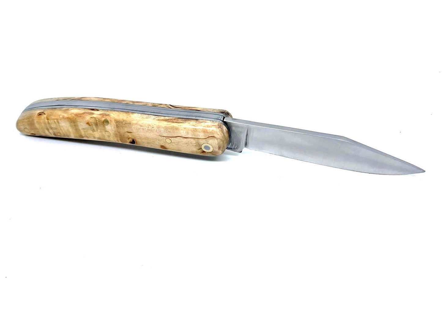 Coutellerie Passarelli - Couteau Alsacien lame pliable 10 cm Bouleau madré