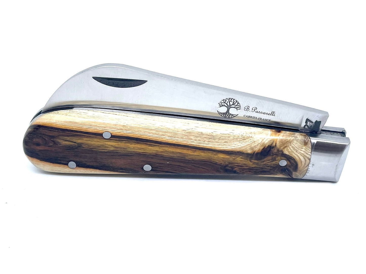 Coutellerie Passarelli - Couteau London lame pliable 10cm Pistachier Térébinthe