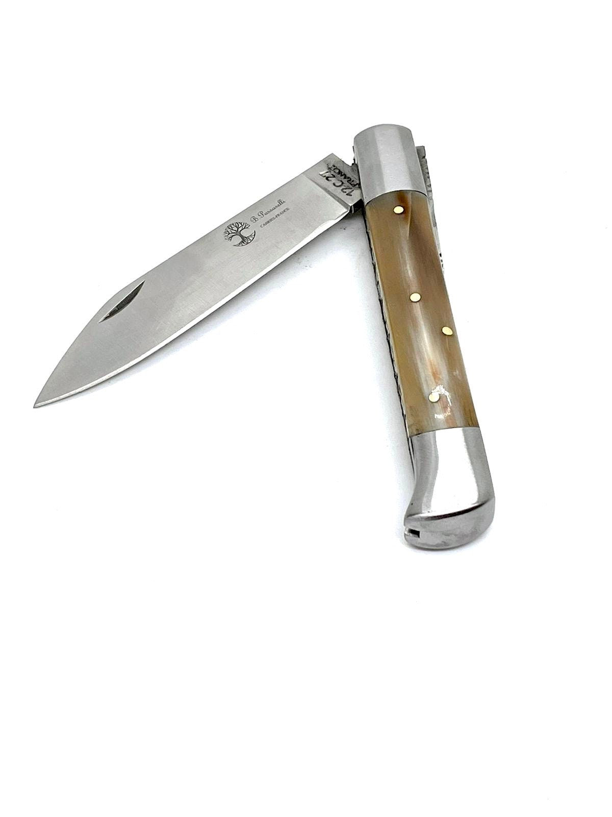 Coutellerie Passarelli - Couteau Roquefort lame pliable 11,5 cm Corne de Zébu
