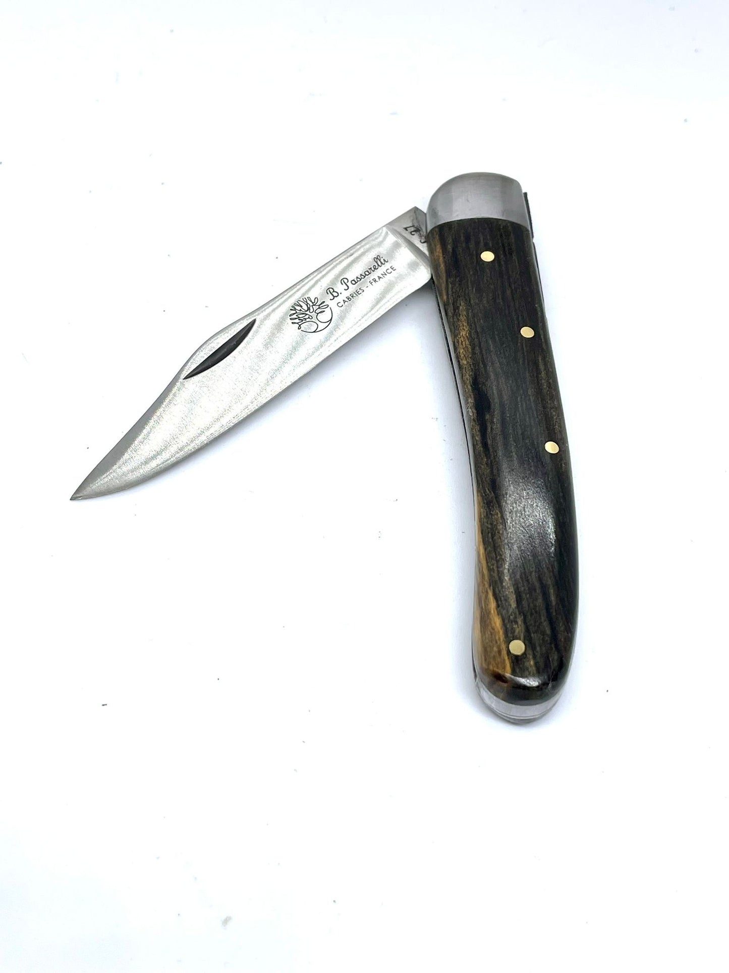 Coutellerie Passarelli - Couteau Alsacien lame pliable 10 cm ébène royale du Laos