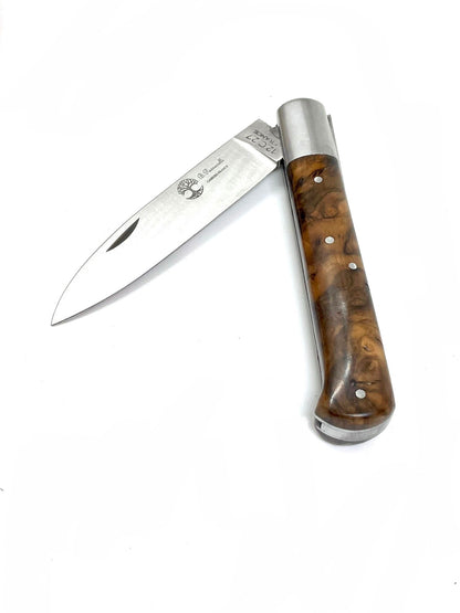 Coutellerie Passarelli - Couteau Yssingeaux lame pliable 10,5 cm Ronce de Noyer
