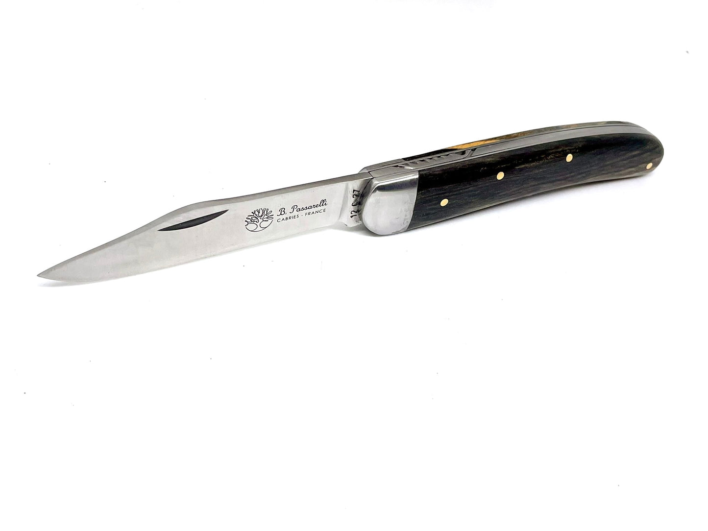 Coutellerie Passarelli - Couteau Alsacien lame pliable 10 cm ébène royale du Laos