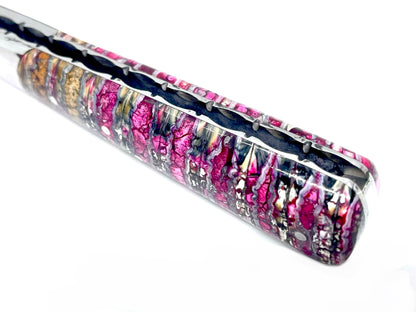 Coutellerie Passarelli - Couteau Vendetta lame de Damas 13 cm molaire de mammouth teintée