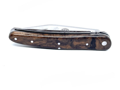 Modellmesser aus Alpenmaser-Walnussholz