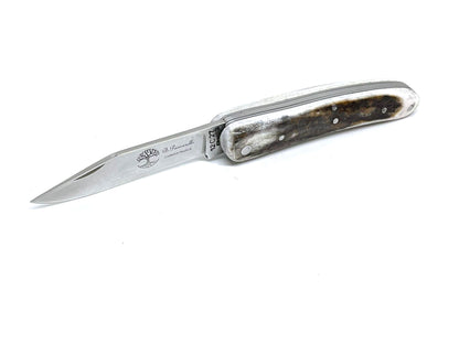Coutellerie Passarelli - Couteau Alsacien lame pliable 10 cm Bois de Cerf