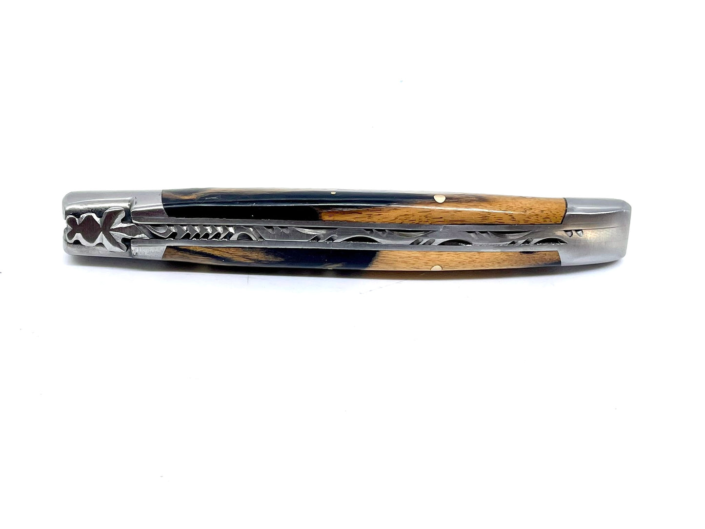 Coutellerie Passarelli - Couteau Laguiole lame pliable 12cm Ébène royale du Laos
