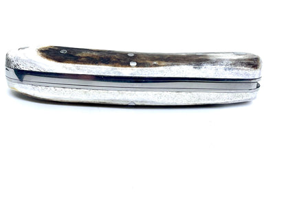 Coutellerie Passarelli - Couteau Alsacien lame pliable 10 cm Bois de Cerf