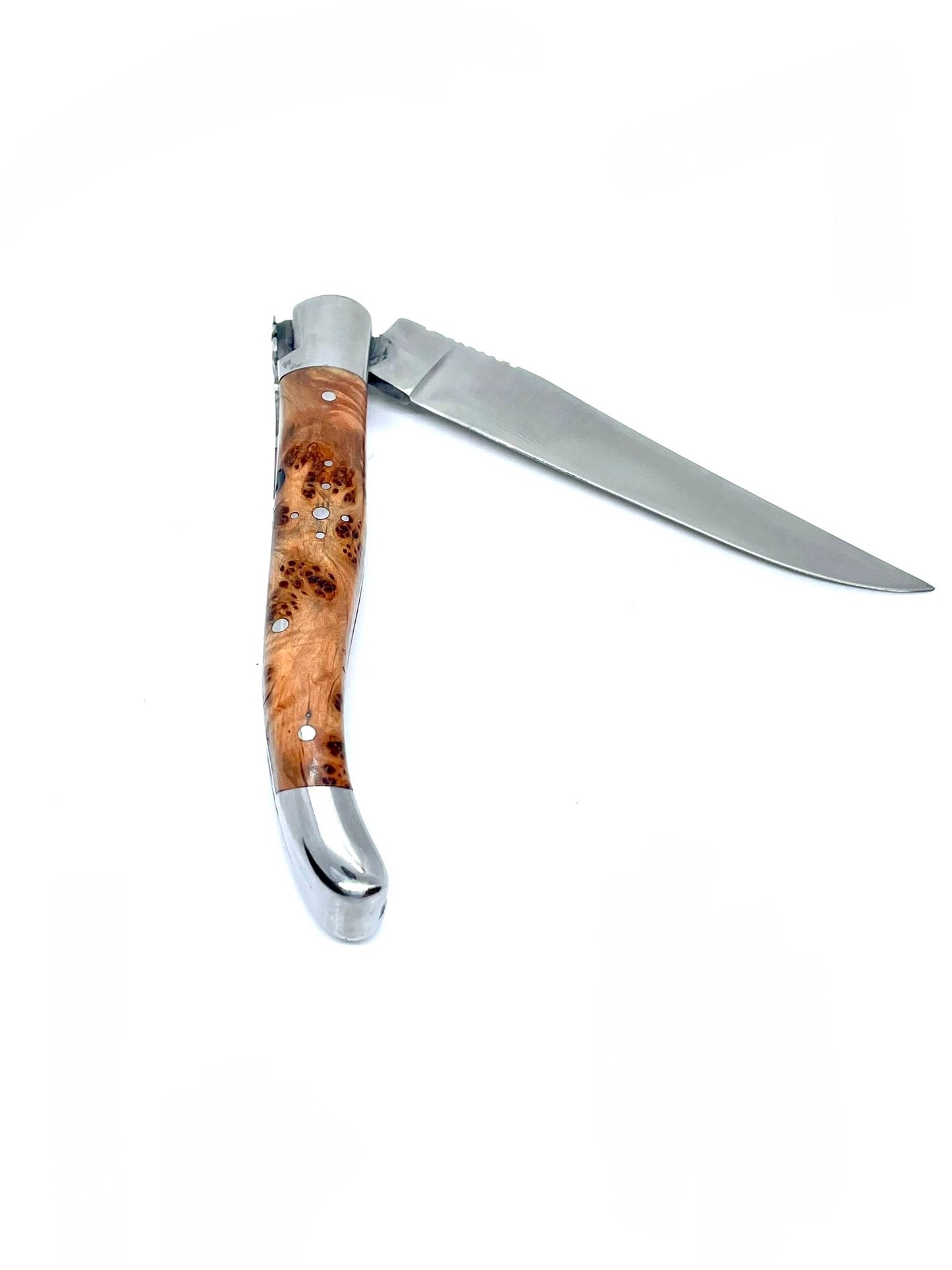 Coutellerie Passarelli - Couteau Laguiole Loupe de Cade lame pliable 12 cm