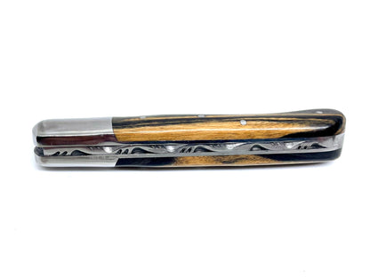 Coutellerie Passarelli - Couteau Aurillac lame de Damas 10.5 cm Ébène royale du Laos