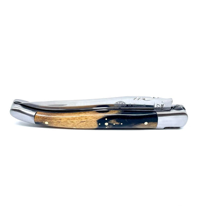 Coutellerie Passarelli - Couteau Laguiole lame pliable 12cm Ébène royale du Laos