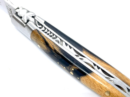Coutellerie Passarelli - Couteau Laguiole lame pliable 12cm Ébène royale du Laos