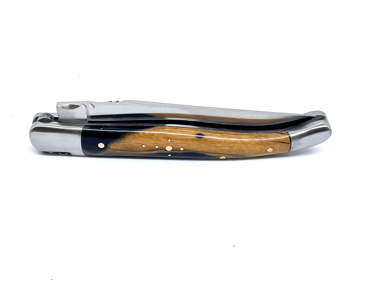 Coutellerie Passarelli - Couteau Laguiole lame pliable 12cm Ébène royale du Laos