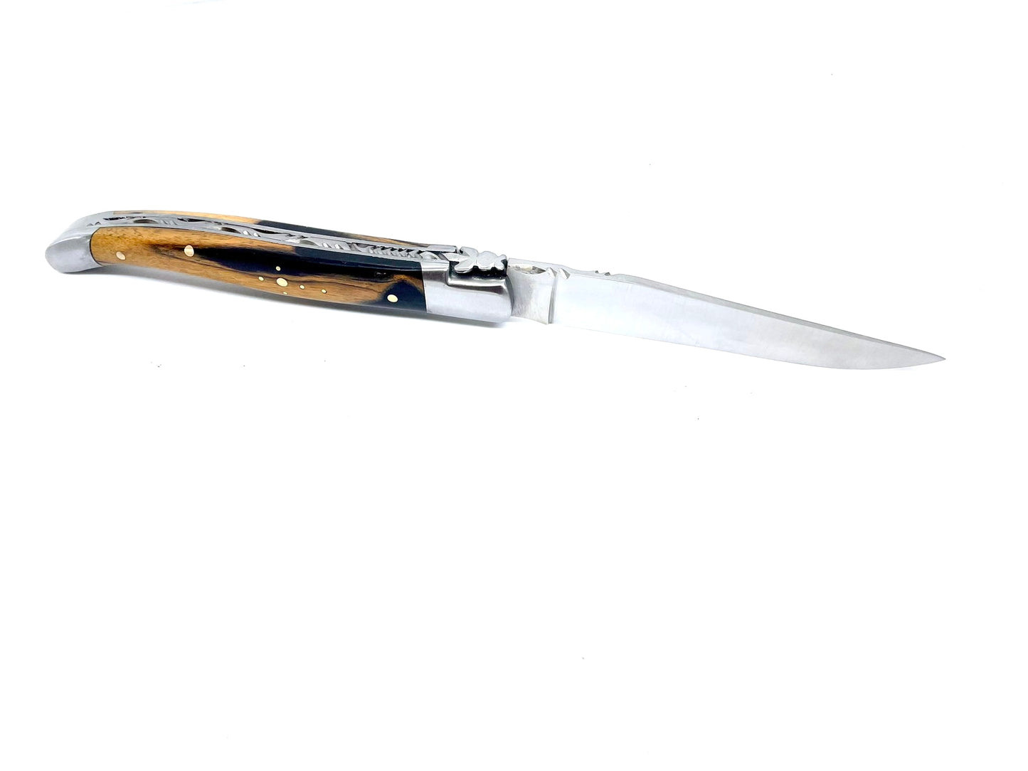Coutellerie Passarelli - Couteau Laguiole lame pliable 12cm Ébène royale du Laos
