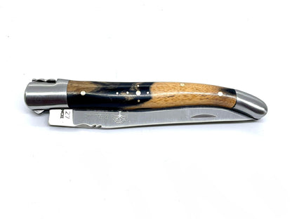 Coutellerie Passarelli - Couteau Laguiole lame pliable 12cm Ébène royale du Laos