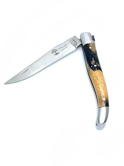 Coutellerie Passarelli - Couteau Laguiole lame pliable 12cm Ébène royale du Laos